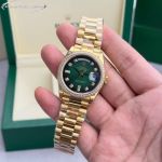 Rolex Daydate 36mm 2834/3255 Movement Green/Gold Face Gold Case Watch